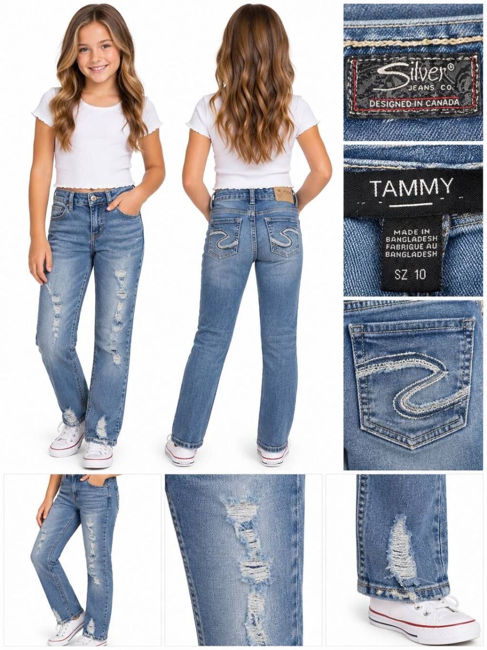 Silver Jeans Tammy 1066 Girls Bootcut Size 10